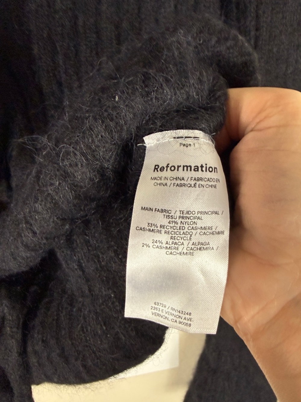 Reformation Rebecca Cashmere Alpaca Tie Front Cardigan - Picture 7 of 9